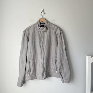 Daniel Hechter Men's Ramie Cotton Blend Full Zip Jacket Size XL